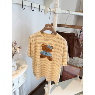 Áo Thun Giấy Họa Tiết Gấu Cute QCCC Cao Cấp