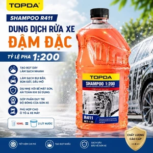 Nước Rửa Xe Ô Tô TOPDA - Bảo Vệ Nước Sơn Xe - Siêu Bọt- Siêu Tiết kiệm - Tỷ Lệ Pha 1:200