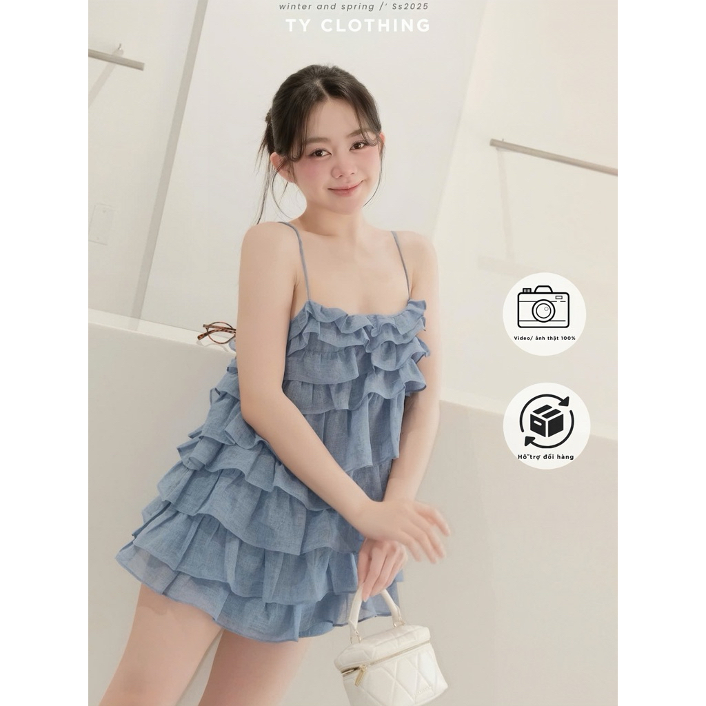 Set babydoll Tầng Xanh - Hàng Thiết Kế - TY CLOTHING