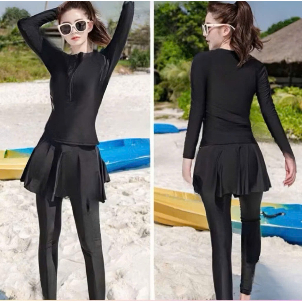 Đồ bơi kín đáo dành cho nữ chống nắng cực tốt áo có sẵn mút ngực