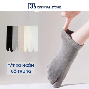 Tất vớ xỏ ngón chống nắng nam nữ cao cấp chất cotton pha Design By 3B MS0023- [ Có Gót]