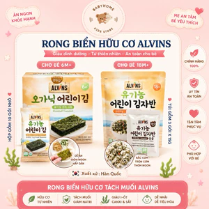 Rong biển hữu cơ tách muối cho bé Alvins