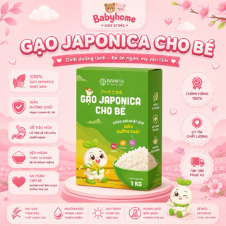 Gạo Japonica cho bé Ăn Dặm Anpaso 1kg - Giống gạo Nhật Bản chứa nhiều vitamin và khoáng chất