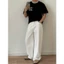 Áo Thun Nam Cotton 4 Chiều Form Rộng Thêu Nổi Phối Viền Cổ Tay Đơn Giản Lazy Saturday Tee MODMEN