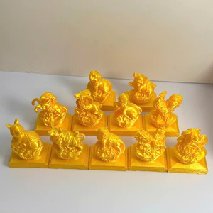 12 con giáp IN 3D - FDM màu vàng gold siêu đẹp Kute