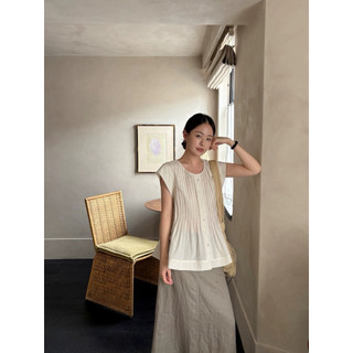 𝙎𝘼𝙈 𝙏𝙊𝙋 - Áo Linen TƯNG PRE Dập Ly