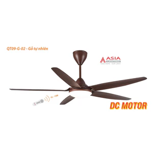 Quạt trần cao cấp 5 cánh sải 1420 Asia chính hãng QT09, bảo hành 2 năm