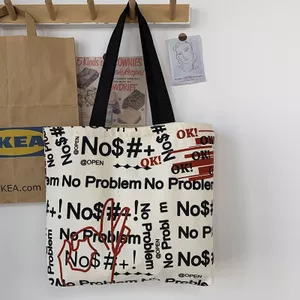 Túi Vải Canvas Lớn Street Style Hoạ Tiết Cute MEILI STORE