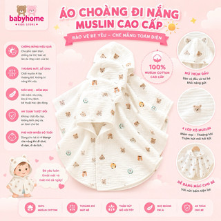 Áo Choàng Chống Nắng Kèm Tấm Chắn Cho Bé