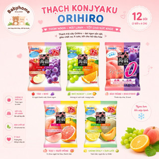 Thạch trái cây Orihiro đủ vị dai giòn nhiều hương vị Nhật Bản cho bé