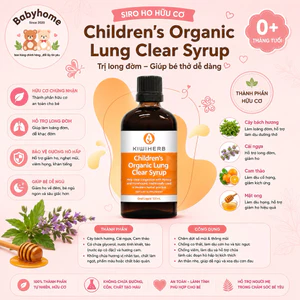 Siro Children's Organic Lung Clear Syrup Kiwiherb cho bé từ sơ sinh