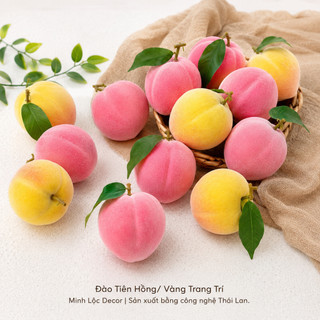 Trái Đào Tiên Hồng/ Vàng trang trí | Trái Cây Nhựa foam, Trái Cây trang trí, Trái Cây Mô Hình