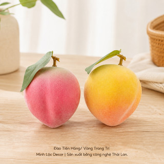 Trái Đào Tiên Hồng/ Vàng trang trí | Trái Cây Nhựa foam, Trái Cây trang trí, Trái Cây Mô Hình