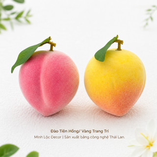 Trái Đào Tiên Hồng/ Vàng trang trí | Trái Cây Nhựa foam, Trái Cây trang trí, Trái Cây Mô Hình
