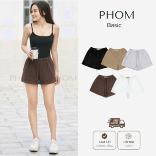 Quần đùi mùa hè nỉ chân cua PHOM lưng thun bản nhỏ co giãn PQ08N