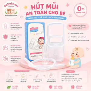 "Dụng cụ hút mũi tay thế hệ mới chất liệu nhựa an toàn, lực hút mạnh mẽ cho bé."