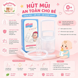 "Dụng cụ hút mũi tay thế hệ mới  chất liệu nhựa an toàn, lực hút mạnh mẽ cho bé."