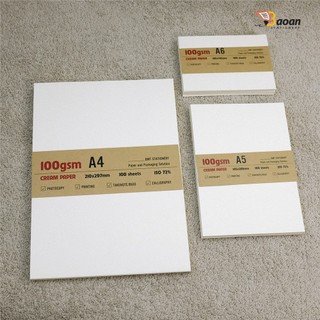 Giấy Fort Kem 100gsm Cắt Sẵn A4/A5 Fit/A6 Fit - Xấp 100 Tờ - Giấy In, Làm Planner, Bullet Journal, Sketch, Ghi Chép
