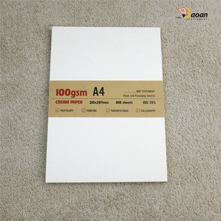 Giấy Fort Kem 100gsm Cắt Sẵn A4/A5 Fit/A6 Fit - Xấp 100 Tờ - Giấy In, Làm Planner, Bullet Journal, Sketch, Ghi Chép