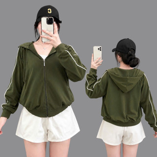 Áo Khoác Nữ Form Rộng CÓ BIGSIZE Tay Dài Bo Gấu Phối Viền Màu Cá Tính Có Túi Trong KHOAC10
