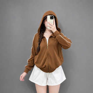 Áo Khoác Bigsize Nữ Form Rộng Tay Dài Bo Gấu Có Túi Trong Kèm Nón Đi Nắng KHOAC10/KHOAC14