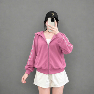 Áo Khoác Bigsize Nữ Form Rộng Tay Dài Bo Gấu Có Túi Trong Kèm Nón Đi Nắng KHOAC10/KHOAC14