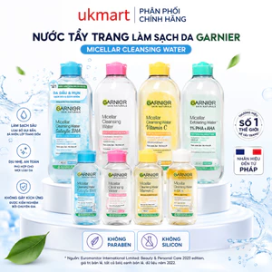 Nước Tẩy Trang Garnier Micellar Cleansing Water Chính Hãng Đủ Mẫu 50ml, 125ml – 400ml