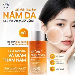 Tinh Chất Oh! Oh! Daily Nia23 Advanced Correcting Serum Dưỡng Sáng Da, Mờ Thâm 30ml Duduhouse