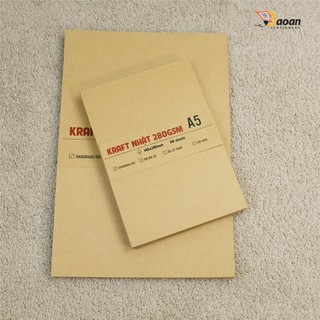 Giấy Kraft Nhật 160gsm & 280gsm - Xấp 50 Tờ - Làm Bìa Sổ, Thiệp Handmade, Gói Hàng, Thủ Công