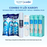 Combo 11 Lõi Lọc Nước Karofi Gồm Bộ 123 Smax Pro V + Màng RO 100GPD Mỹ, Lõi Mineral Plus Và Cụm HP 6.2 Cho D66S, KAD-X56 — ảnh 1