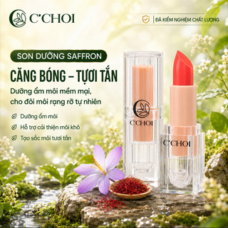 [Cam Pha Lê] Son Dưỡng Saffron C'CHOI - Dưỡng Ẩm Mềm Môi - Cải Thiện Thâm Môi - S01