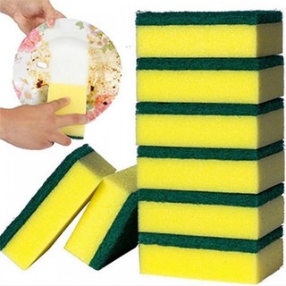 Miếng Bọt Biển Rửa Chén (2 MẶT XANH VÀNG) Hai Mặt Chống Trầy Xước Đa Năng