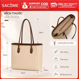 Túi Đeo Vai Nữ Da Mềm Cỡ Lớn, Túi Tote Kẹp Nách, Túi công sở đeo vai đi học, đi làm kèm charm gấu dễ thương.S1157