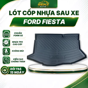 Lót cốp Ford Fiesta (Hatchback) 2014-Nay- Nhựa dẻo TPO Không mùi, Chuẩn khít form xe,Chống thấm nước