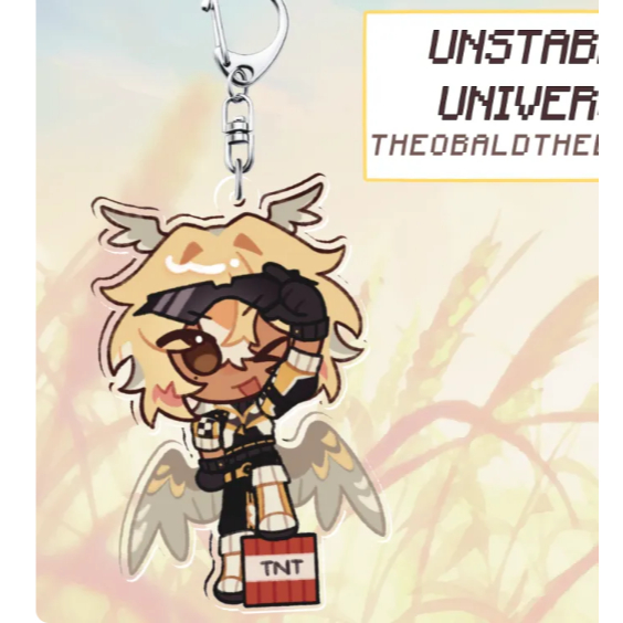 TheobaldTheBird Acrylic Keychain