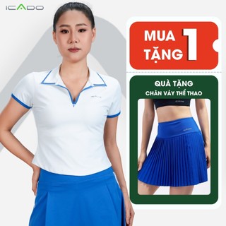Áo Polo Thể Thao Nữ Icado HT605 Cao Cấp co giãn Thoáng Khí thế giới đồ tập thegioidotap