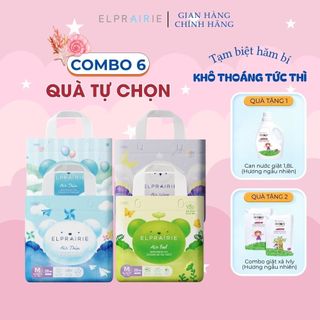 [ĐƯỢC CHỌN QUÀ] Combo 6 Bịch Tã/Bỉm ELPRAIRIE Mềm Mại Thoáng Mát, Siêu Thoáng, Mỏng Nhẹ Chống Hăm Cho Bé