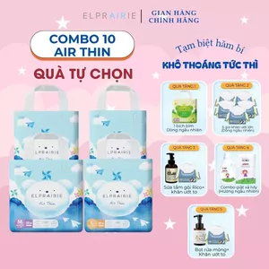 Combo 10 Bịch Tã/Bỉm Quần ELPRAIRIE AIR THIN Hàn Quốc, Siêu Thấm Hút, Mỏng Mát Khô Thoáng
