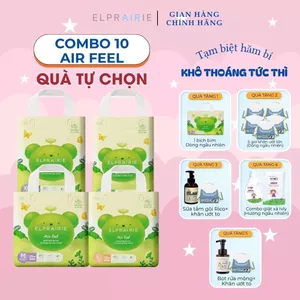 Combo 10 Bịch Tã/Bỉm Quần ELPRAIRIE AIR FEEL Mềm Mại Thoáng Mát, Siêu Thấm Hút, Khô Thoáng Chống Hăm