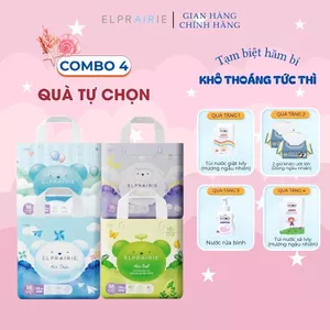 Combo 4 Tã/Bỉm ELPRAIRIE Mềm Mại Thoáng Mát, Siêu Thấm Hút, Chống Hăm, Cho Bé Thoải Mái Vận Động
