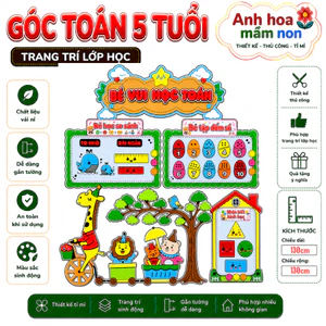Góc toán 5 tuổi , học toán mầm non,tranh góc Steam , Steam mầm non , Tranh góc , góc stream mầm non, tranh dán tường,