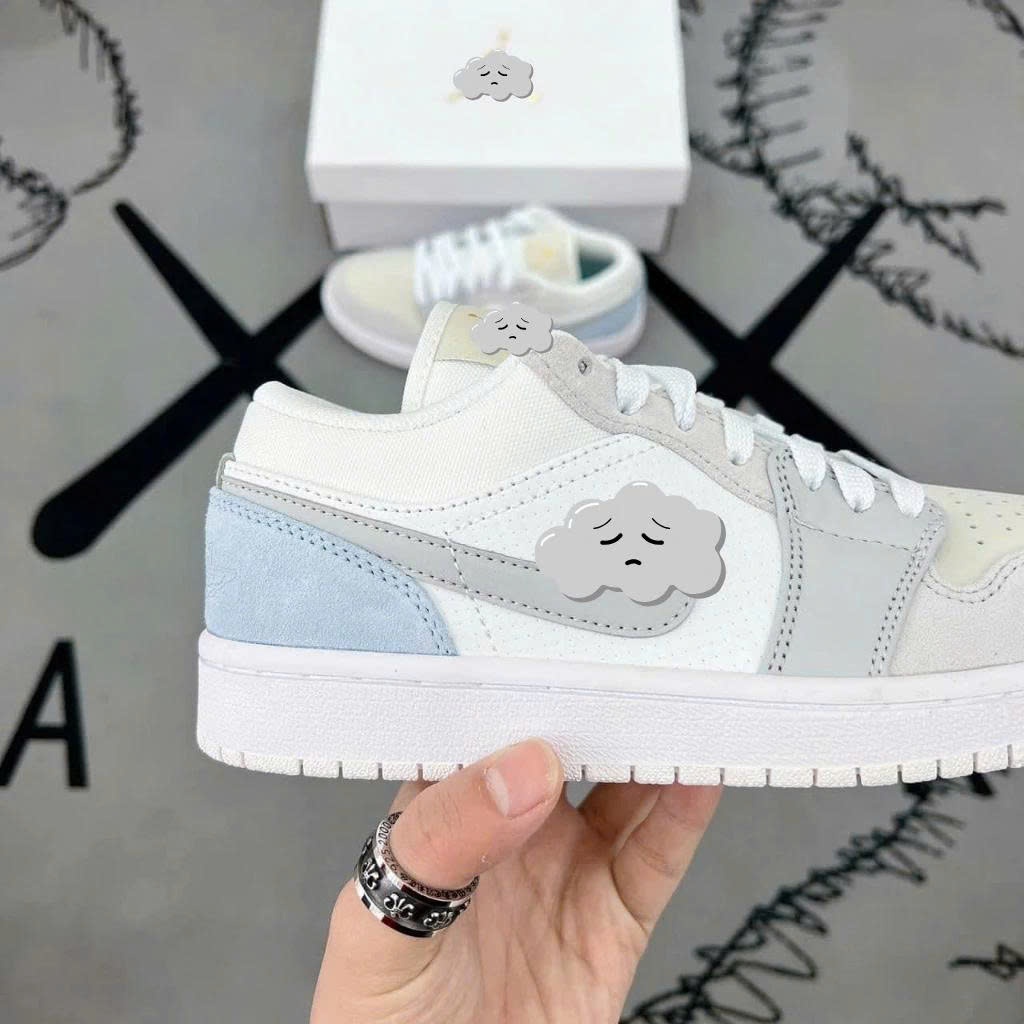 Giày Sneaker Trắng Xám Nam Nữ, Giày Thể Thao Cổ Thấp Thời Trang Full Box Bill