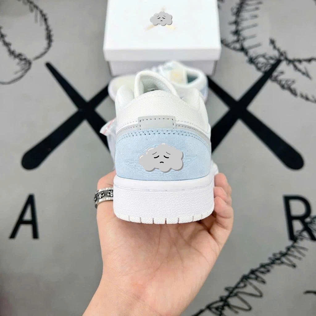 Giày Sneaker Trắng Xám Nam Nữ, Giày Thể Thao Cổ Thấp Thời Trang Full Box Bill