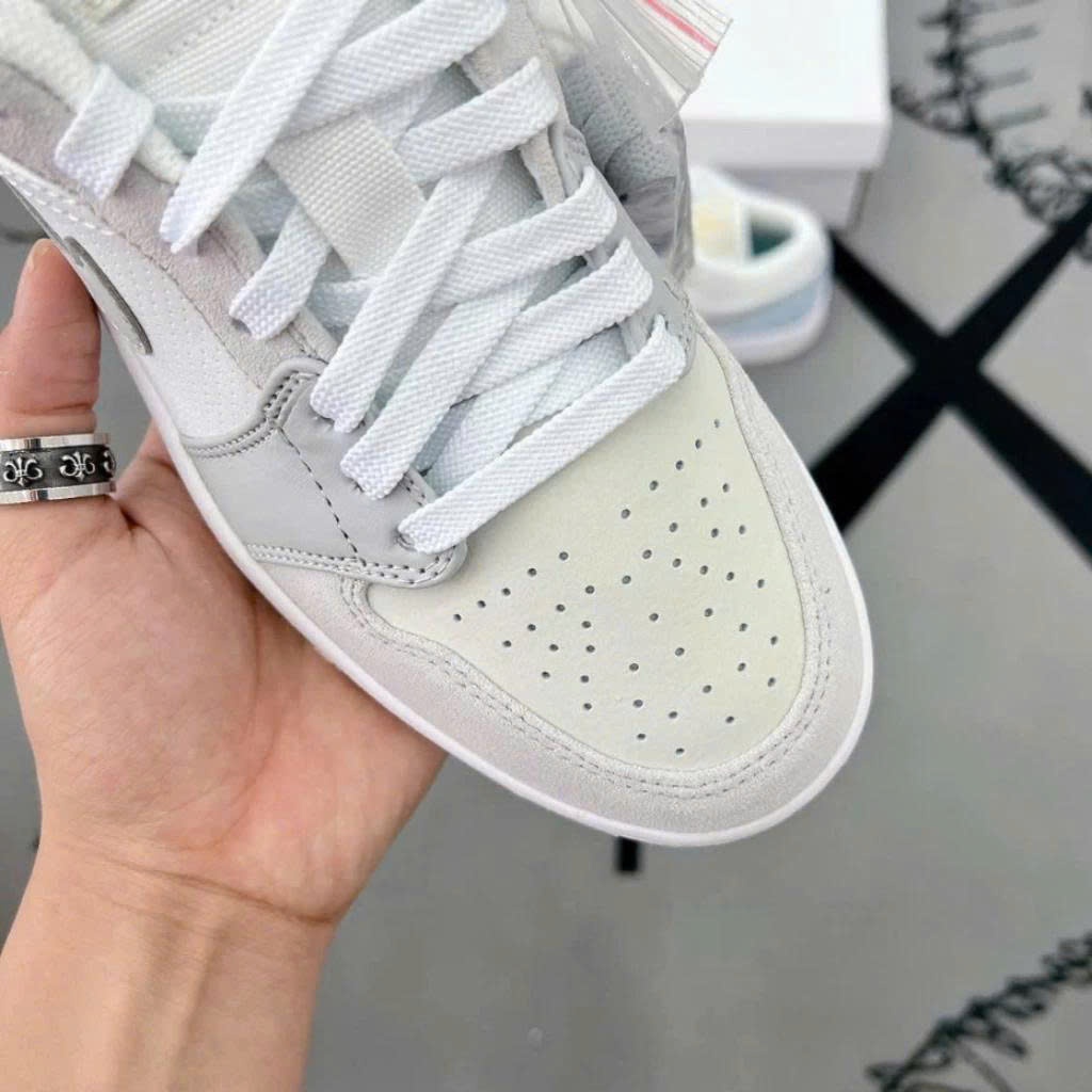 Giày Sneaker Trắng Xám Nam Nữ, Giày Thể Thao Cổ Thấp Thời Trang Full Box Bill