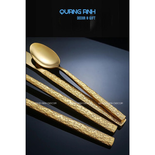[Bán Lẻ] Dao Nĩa Inox 201 CÁN DẬP VÂN Cao Cấp Chống Gỉ|Dụng Cụ Nhà Bếp , Decor Không Gian Bàn Ăn