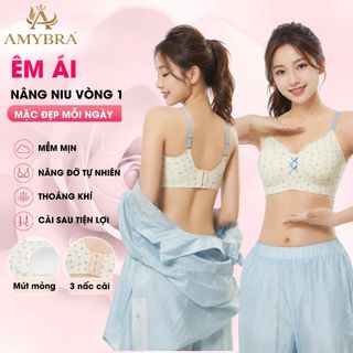 [ AMYBRA MẪU MỚI ] Áo Ngực Nữ Không Gọng Mút 1CM Nâng Ngực Ôm Sát – Áo Lót Bra Nữ Su Đúc Mềm Mịn AMYBRA A967