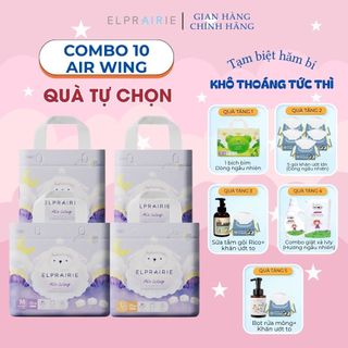 [ĐƯỢC CHỌN QUÀ] Combo 10 Bịch Tã/Bỉm Quần Ban Đêm ELPRAIRIE AIR WING Siêu Thấm Hút, Chống Hăm, Chống Tràn