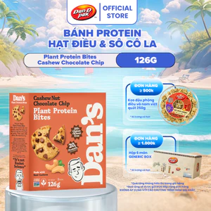 Bánh Cookies Dan's Hạt Điều Và Socola I Plan Protein Bites Cashew Chocolate Chip I 126g