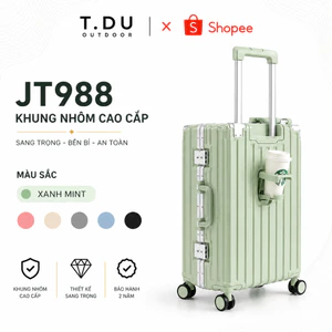 VALI KHUNG NHÔM KHOÁ SẬP CAO CẤP CÓ KHAY ĐỰNG CỐC Ổ USB KHOÁ BẢO MẬT TSA BÁNH XOAY 360 ĐỘ ĐỔI ĐƯỢC MẬT KHẨU