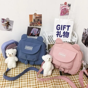 Túi Đeo Chéo Nữ Canvas Thời Trang Form Đứng Nhiều Ngăn Đi Học Đi Chơi MUN STORE V2D85
